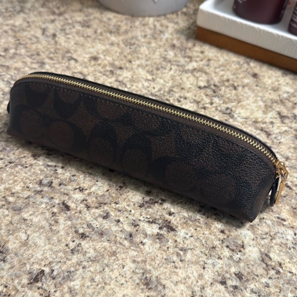 Brand new Coach pencil small cosmetic bag case
